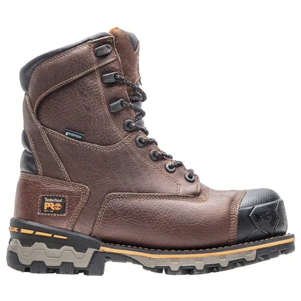Timberland Pro Men's 8 in. Boondock Soft Toe Waterproof Insulated Work Boot, Brown