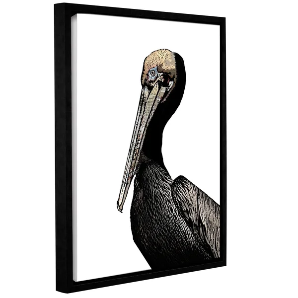 ArtWall Sarah Ogren's Brown Pelican, Gallery Wrapped Floater-framed Canvas - 14x18