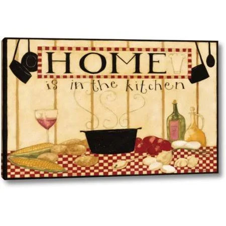 Fleur De Lis Living &Home Is in The Kitchen 2& by Dan DiPaolo Giclee Art Print on Wrapped Canvas, Size: 15 inch H x 24 inch W x