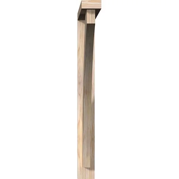 Ekena Millwork 1464132 3 1/2x22W x 34x22D x 34x22H Thorton Block Smooth Bracket w/ Offset Brace - Douglas Fir