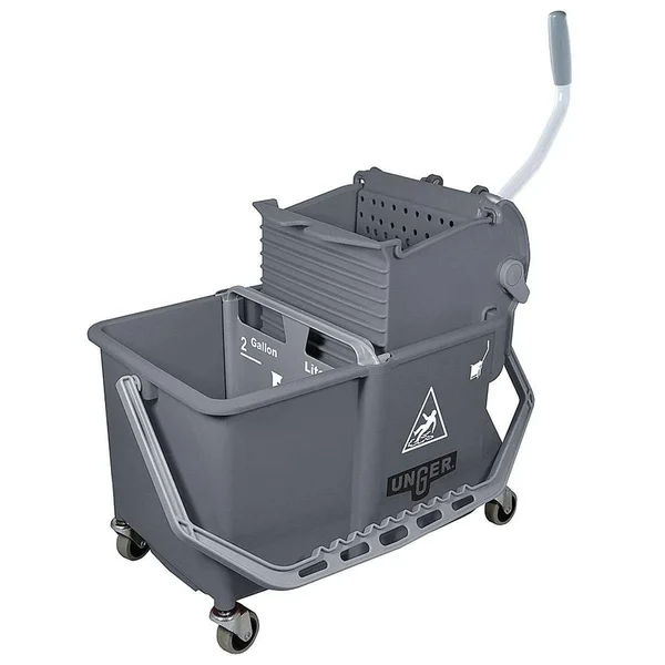 Unger Mop Dual Bucket with Side Wringer 4 gal. COMSG Gray