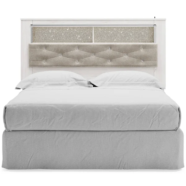 Ashley Altyra Queen Upholstered Panel Bookcase Headboard