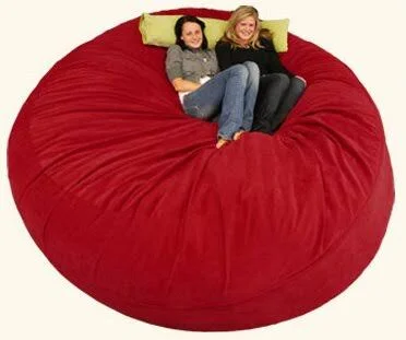 Breton Large Bean Bag Chair & Lounger Bay Isle Home Size: 8& - Fabric: Pebble - Merlot