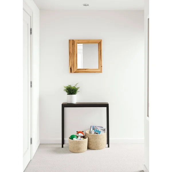 Room & Board - Modern Parsons 36W 18d 29h Console Table w/ 1.5x22 Leg, Smoke Tempered Glass Top w/ Gold Base
