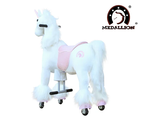 Medallion - My Pony Ride on Real Walking Horse for Children 5 to 12 Years Old or Up to 110 Pounds (Color Medium Pink Unicorn) fo