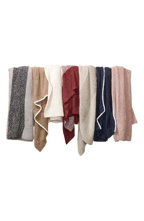 Barefoot Dreams Bedding, Barefoot Dreams CozyChic Blanket, Color: Pink/White, Size: Os, Maemei82&s Closet