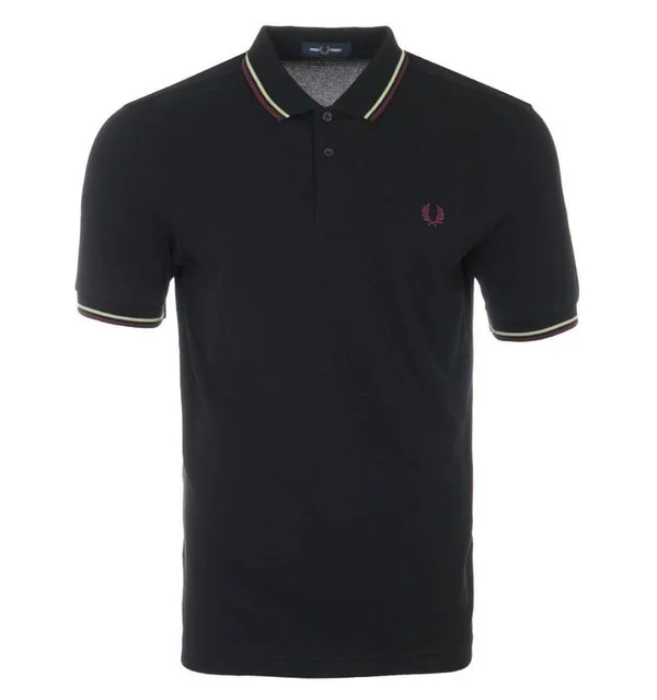 Fred Perry Twin Tipped Polo T Shirt Black