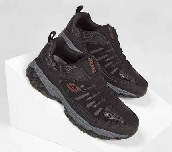 Skechers Men's After Burn M. Fit Sneakers - Black/Charcoal, 6.5