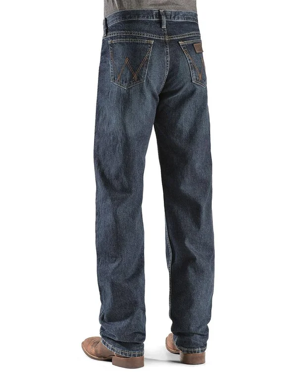 Wrangler Men's 20X Deep Blue Jeans Competition Relaxed Fit - 01Mwxdb