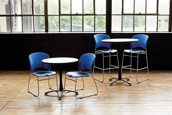 Safco Cha-Cha Bistro-Height - x Base - 36x22 Round silver/cherry