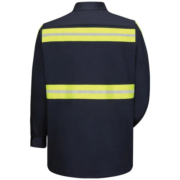 Red Kap Enhanced Visibility Cotton Work Shirt - SC30 - Navy - XXL