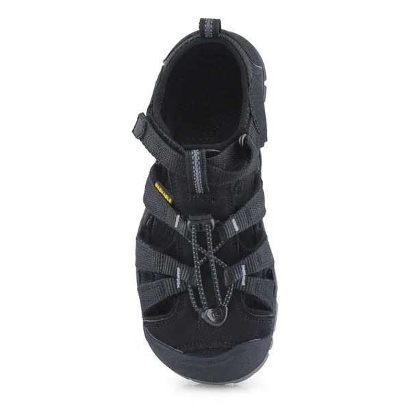 Keen Big Kids& Seacamp II CNX Sandals Size 4 - in Black/Steel Grey