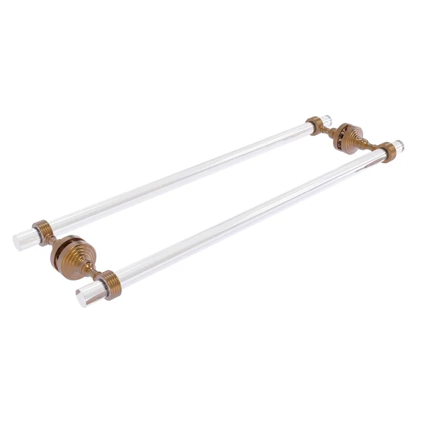 Pacific Grove Collection Back to Back Shower Door Towel Bar with Grooved Accents - Brushed Bronze - 24 inch