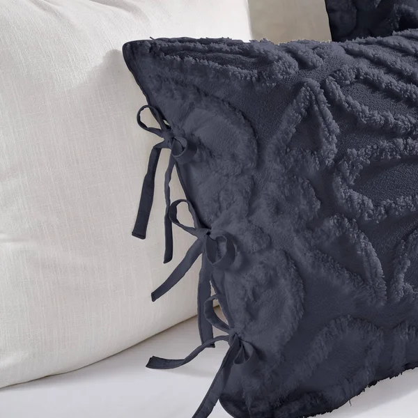 Peri Chenille Medallion Comforter Set - King - White