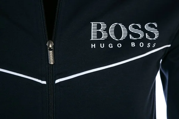 Boss Tracksuit Jacket Sweat Top in Navy