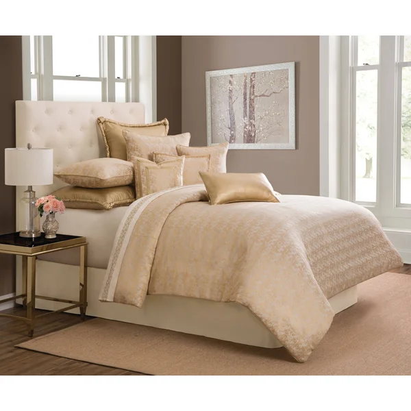 AICO Aurora Gold 10 PC King Comforter Set