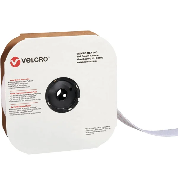 Velcro Brand VEL165 Tape - Individual Strips, Loop, 4x22x75&, White