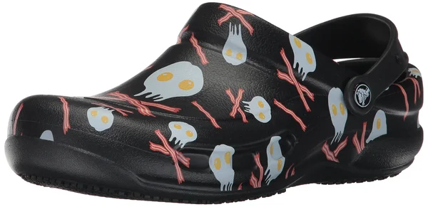 Crocs Unisex Bistro Graphic Clog - Size: 9, Black/White