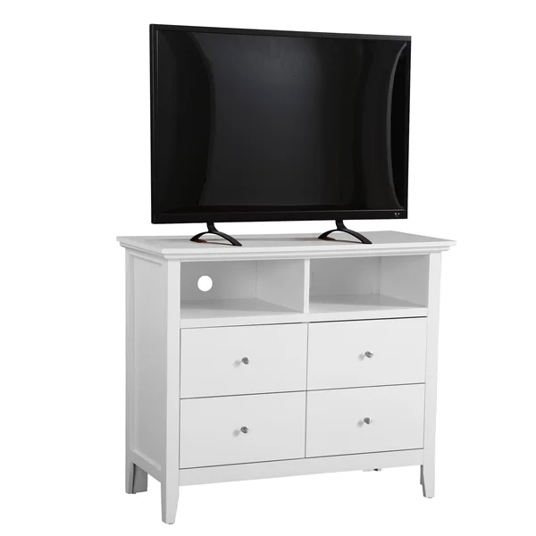 Glory Furniture Hammond 4 Drawer Wooden Media Chest Pink