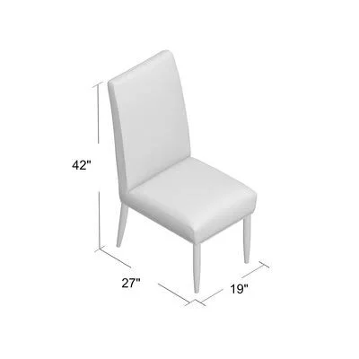 Shasta Upholstered Parsons Chair Maria Yee Chestnut Shiitake/Acadia Quartz 42x22H x 18x22W x 26x22D