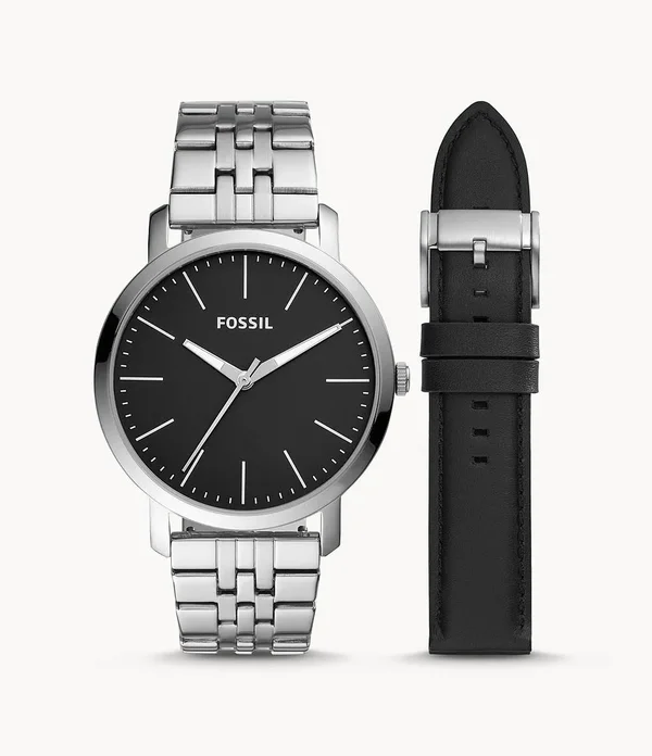 Fossil BQ2466 Set Luther Three-Hand Interchangeable Strap Gift Set