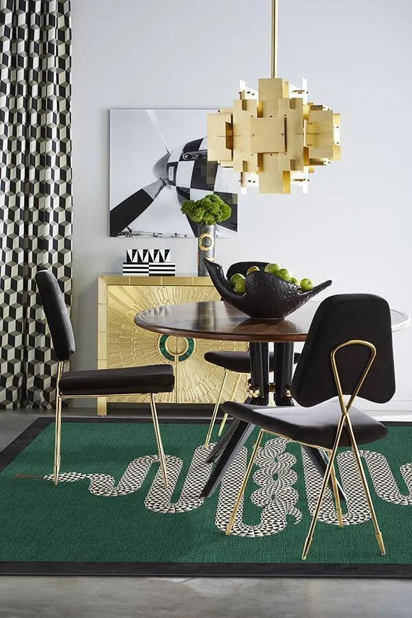 8&x10& - Machine Washable Area Rug, Kid & Pet Friendly, Indoor Rug, Jonathan Adler Venom Emerald Rug, Ruggable