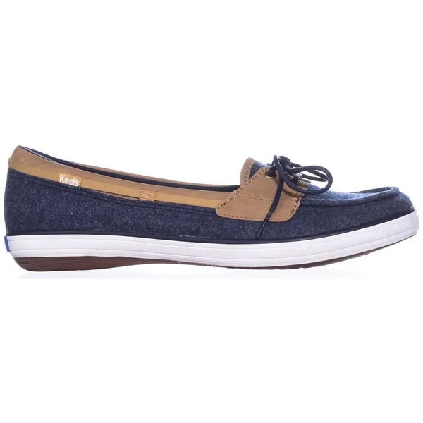 Keds Glimmer Women's Boat Shoes, Blue (Navy), 8.5