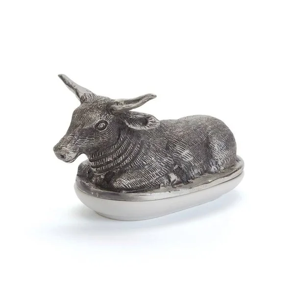 Go Home 20758 4.5 x 8.5 x 5 in. Steer Butter Dish
