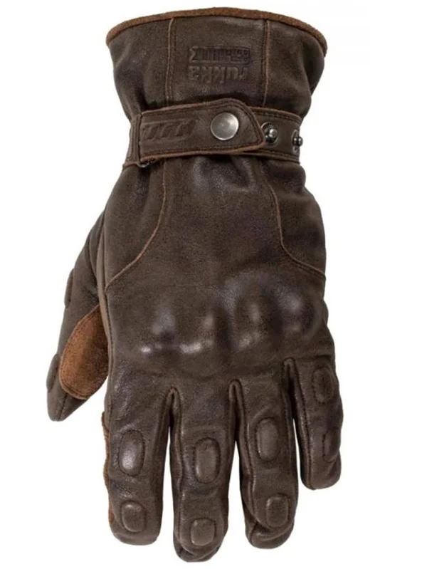 Rukka Beckwith Motorcycle Leather Gloves (Brown)