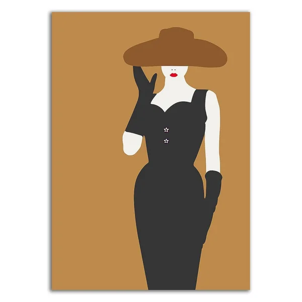 Tangletown Fine Art 28x22 x 20x22 Lady NO. 16 by Sean Salvadori Print on Canvas