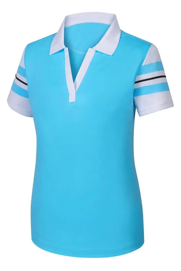 FootJoy Women's Baby Pique Sleeve Stripe Polo