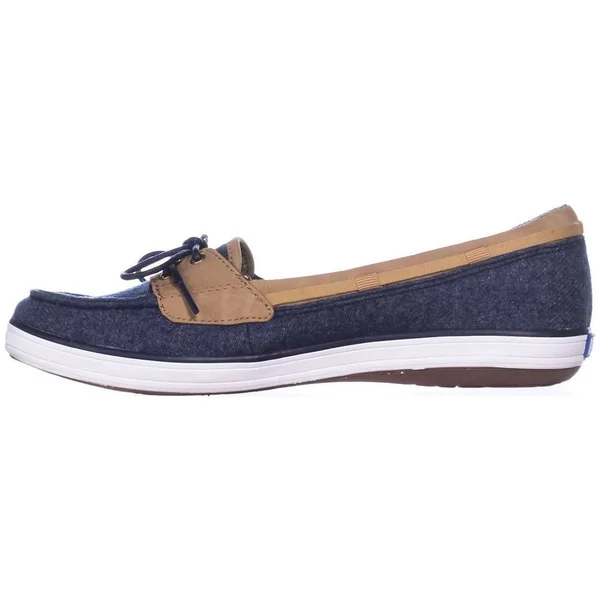 Keds Glimmer Women's Boat Shoes, Blue (Navy), 8.5