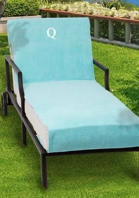 Linum Home Personalized 100% Turkish Cotton Chaise Lounge Cover - Q