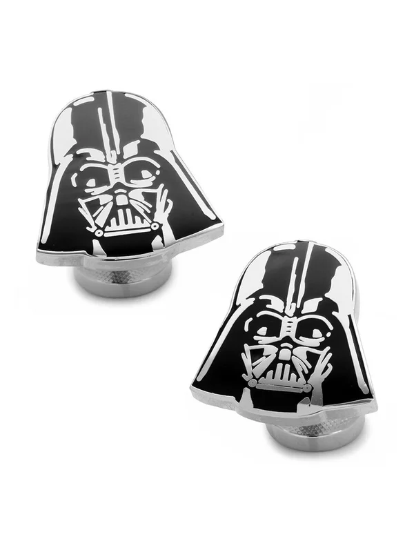 Recessed Matte Darth Vader Head Cufflinks