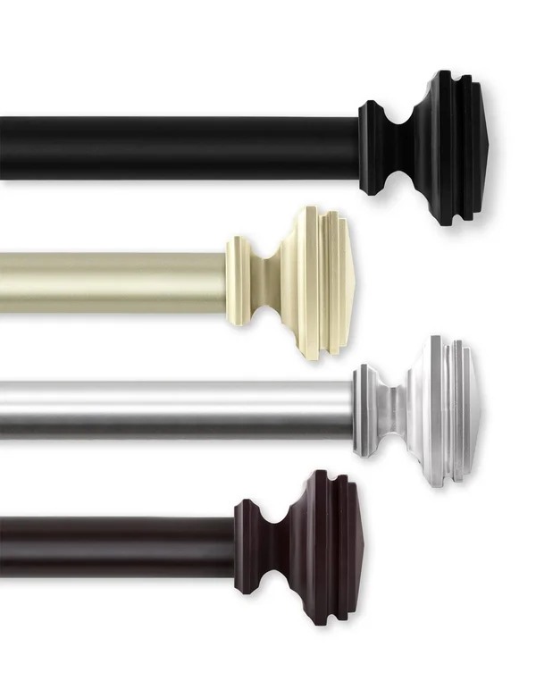 Rod Desyne Bedpost 1x22 Curtain Rod - Light Gold