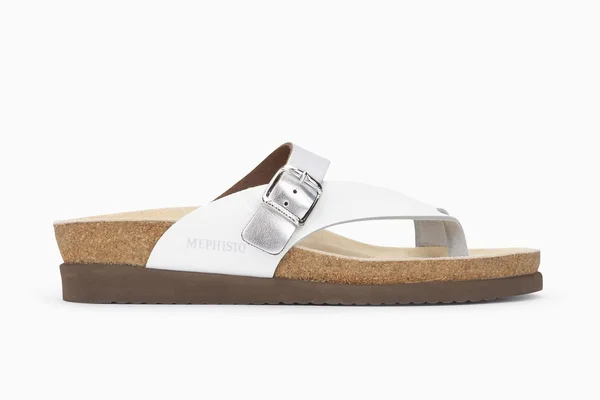 Mephisto Women's Helen Mix - White Patent - Nickel Star