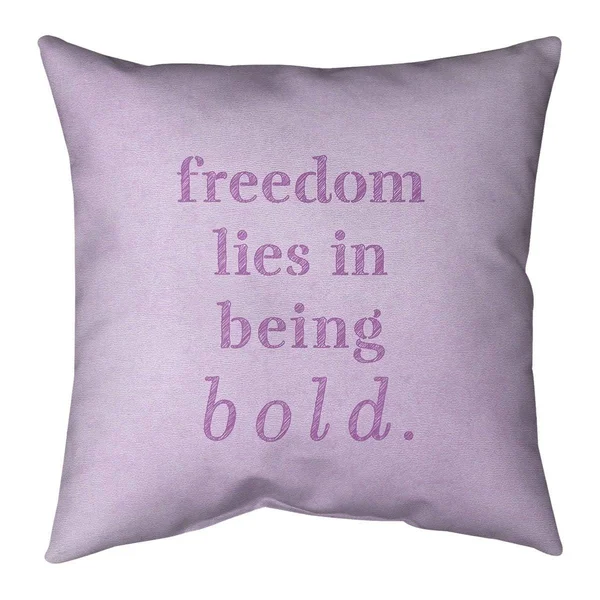 Quotes Handwritten Be Bold Inspirational Quote Pillow-Faux Linen - 20 x 20 - Square - Zipper Closure - Large - Removable Cover