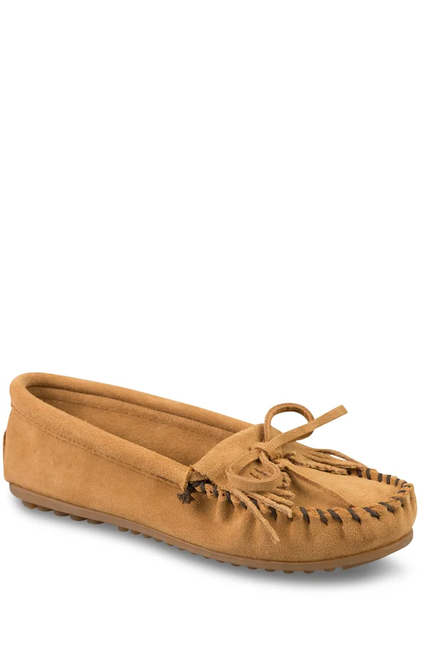 Minnetonka Kilty Moc 7.5 Women's Taupe