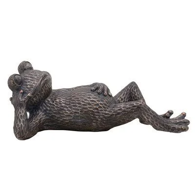 Polyresin Laying Frog Figurine Trinx