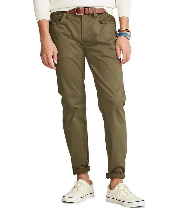Polo Ralph Lauren Varick Slim-Fit Sateen Stretch Pants - 38 34