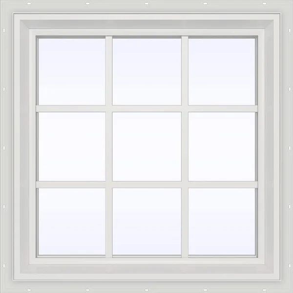 JELD-WEN 29.5 in. x 29.5 in. V-2500 Series White Vinyl Fixed Picture Window with Colonial Grids/Grilles THDJW141600016
