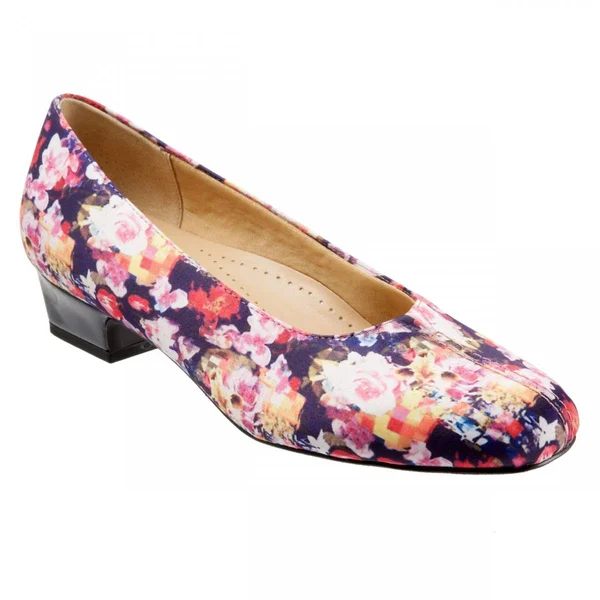 Trotters Women's Doris - Size: 6.5, Navy Micro Suede