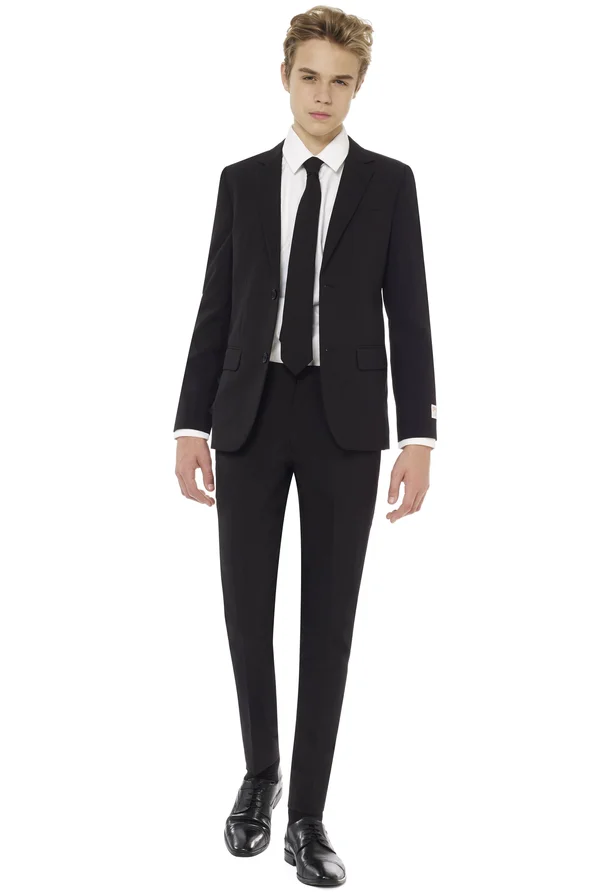 Opposuits - Black Knight - Teen Boys Black Suit