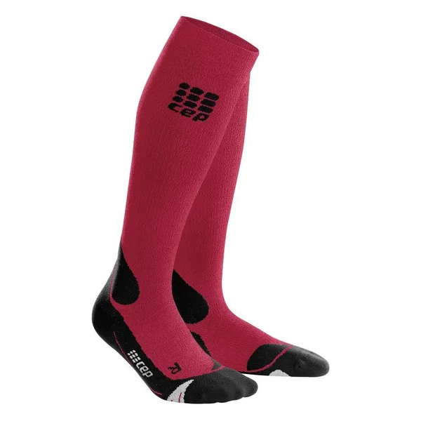 CEP Women's Outdoor Merino Compression Socks Dark Red/Black III