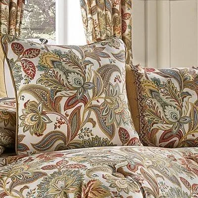 Boyes Square Decorative Cotton Throw Pillow Fleur De Lis Living