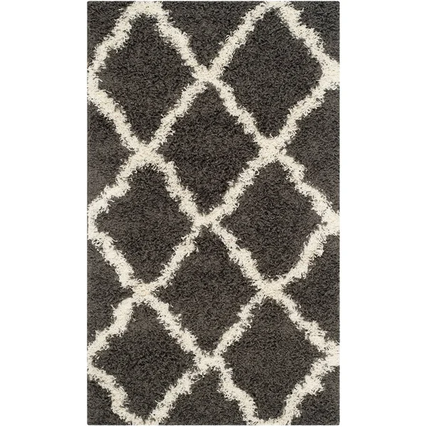 Safavieh 8& x 10& Sgd-Dallas Shag Dallas Shag 257 Red, Ivory Rug