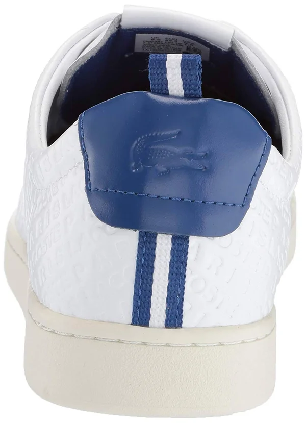 Lacoste Men's Carnaby Evo Sneaker, White/Dark Blue