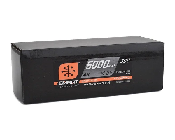Spektrum 5000mAh 4S 14.8V Smart Lipo 30C Hardcase; IC5 SPMX50004S30H5