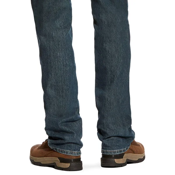 Ariat Men's Rebar M5 Slim DuraStretch Edge Stackable Straight Leg Jeans - 10016222, Ironside