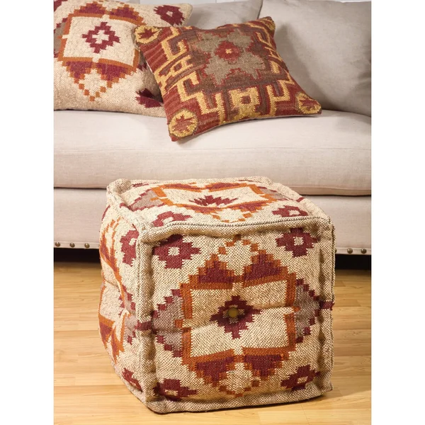Saro Kilim Pouf Ottoman
